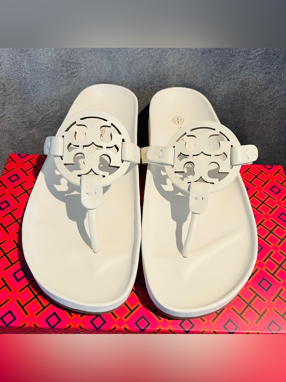 Tory Burch Women’s Sandals Miller Cloud New Ivory Size 8.5 US
